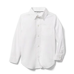 Janie and Jack The Poplin Shirt in White With Plaid Linen Blend Suspender